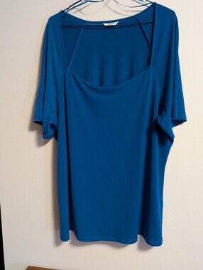Penningtons.Relaxed Square Neck Top in Royal Blue. Size 2X.  GUC. Tunic.
